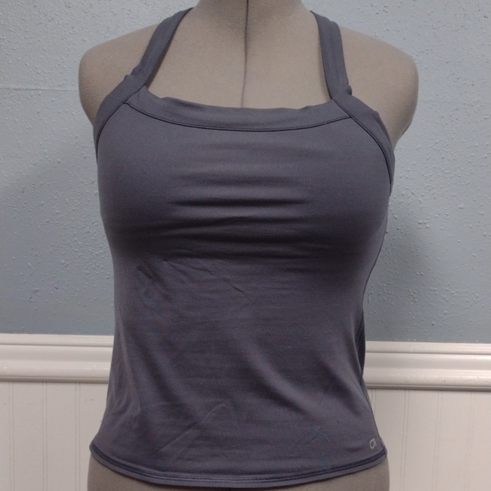 Gap Athletic Gray Fitted Sleeveless Tank Top